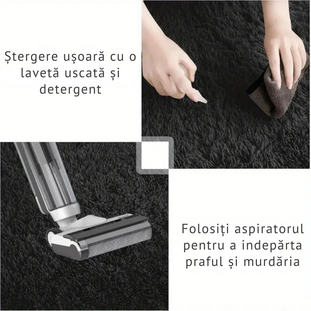 Covor Pufos Premium, Negru 200x280cm
