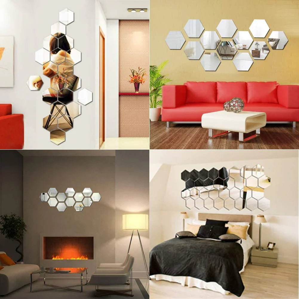 Set 20 Oglinzi Acrilice Autoadezive Decorative