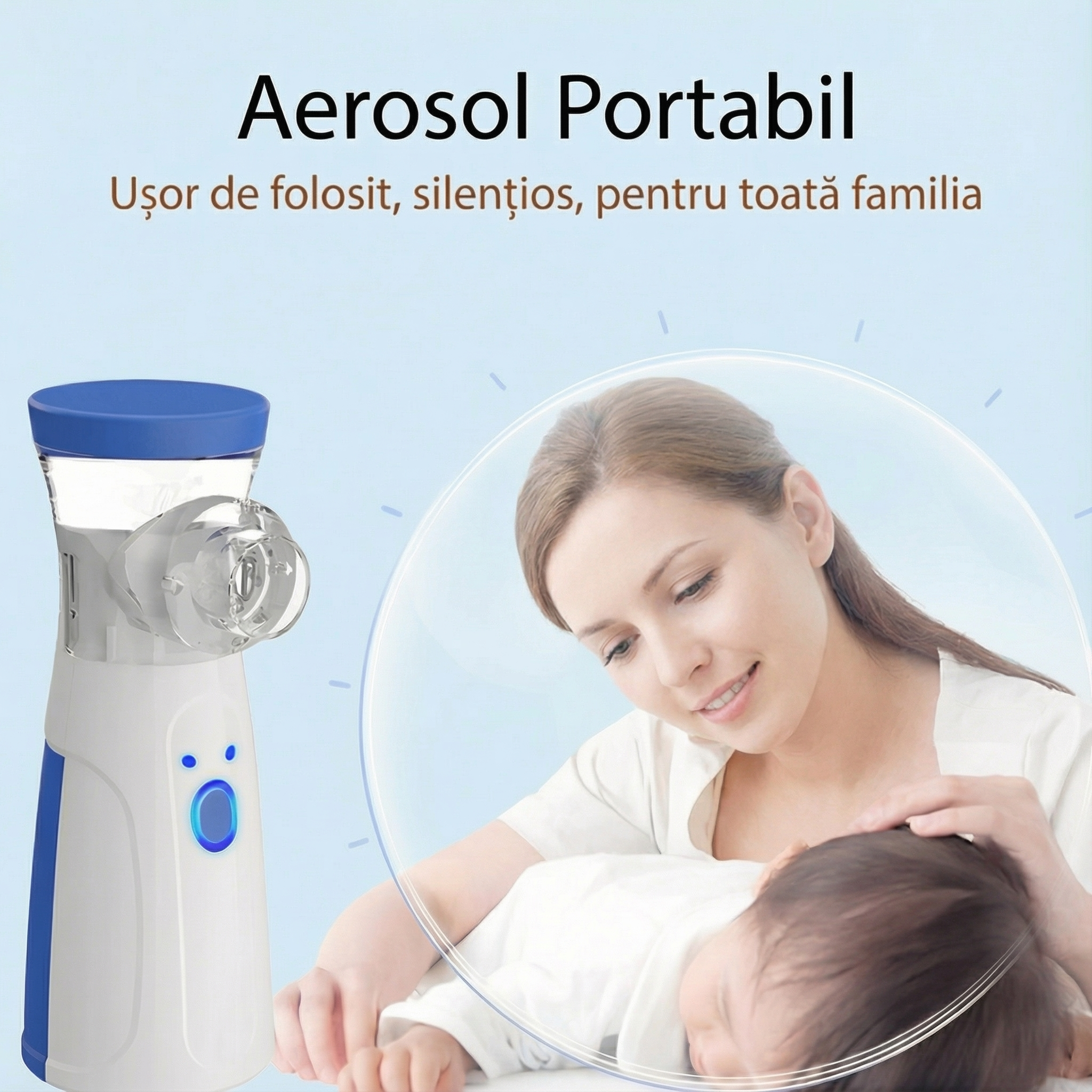 Aerosol Portabil pentru Adulți și Copii