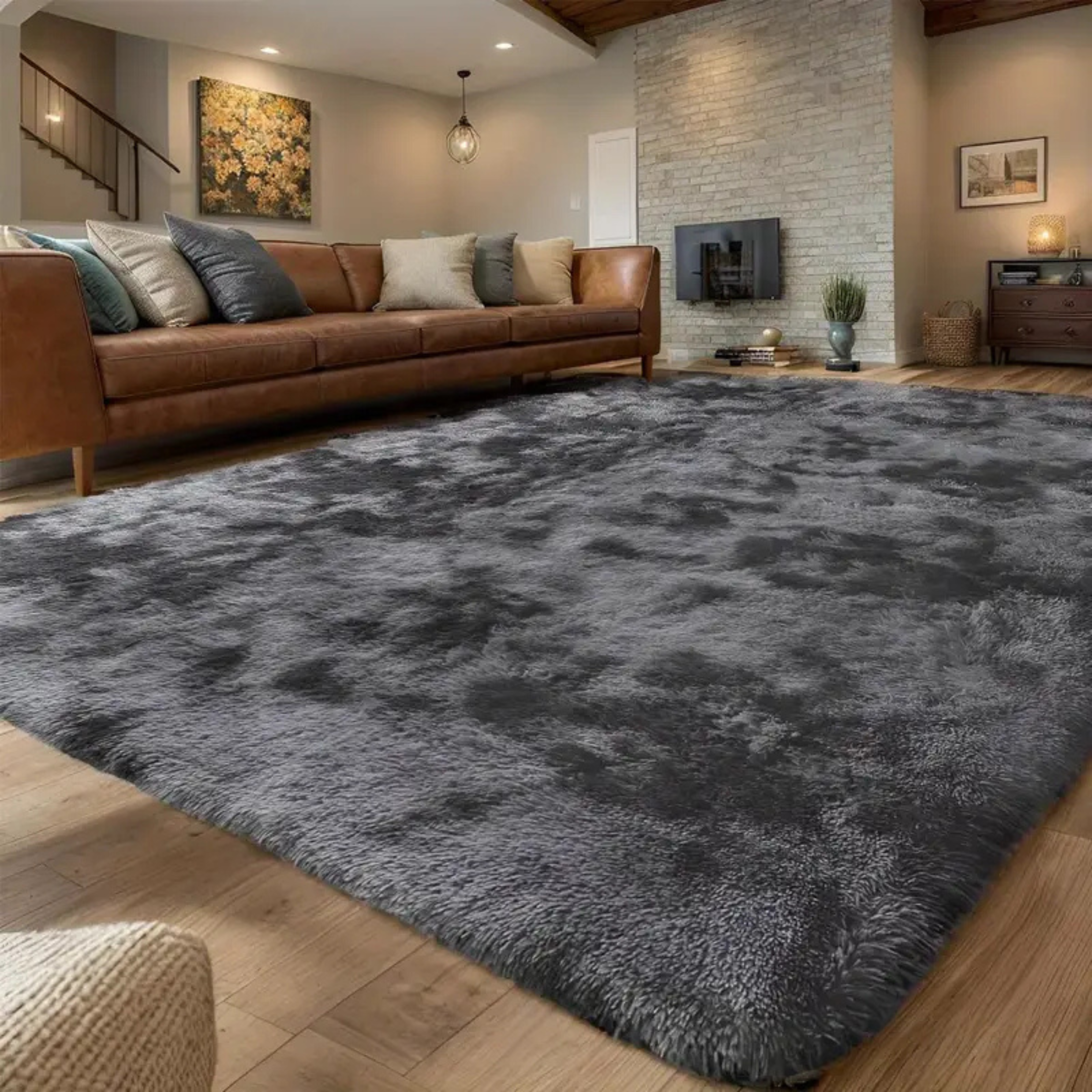 Covor Pufos Premium, Negru 200x280cm