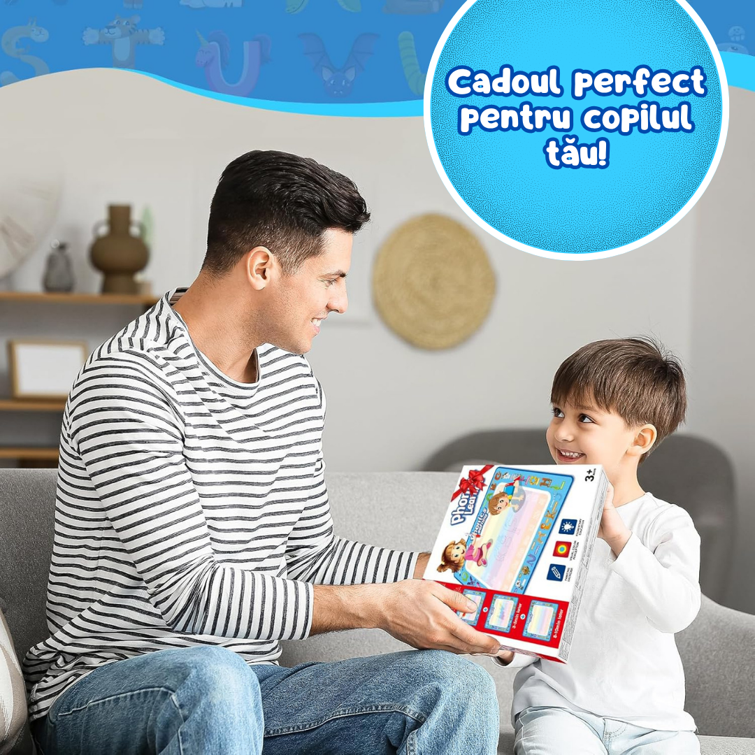 Covoraș Magic™ – Set pentru Desen Fără Murdărie cu Apă + 3 Markere Cadou