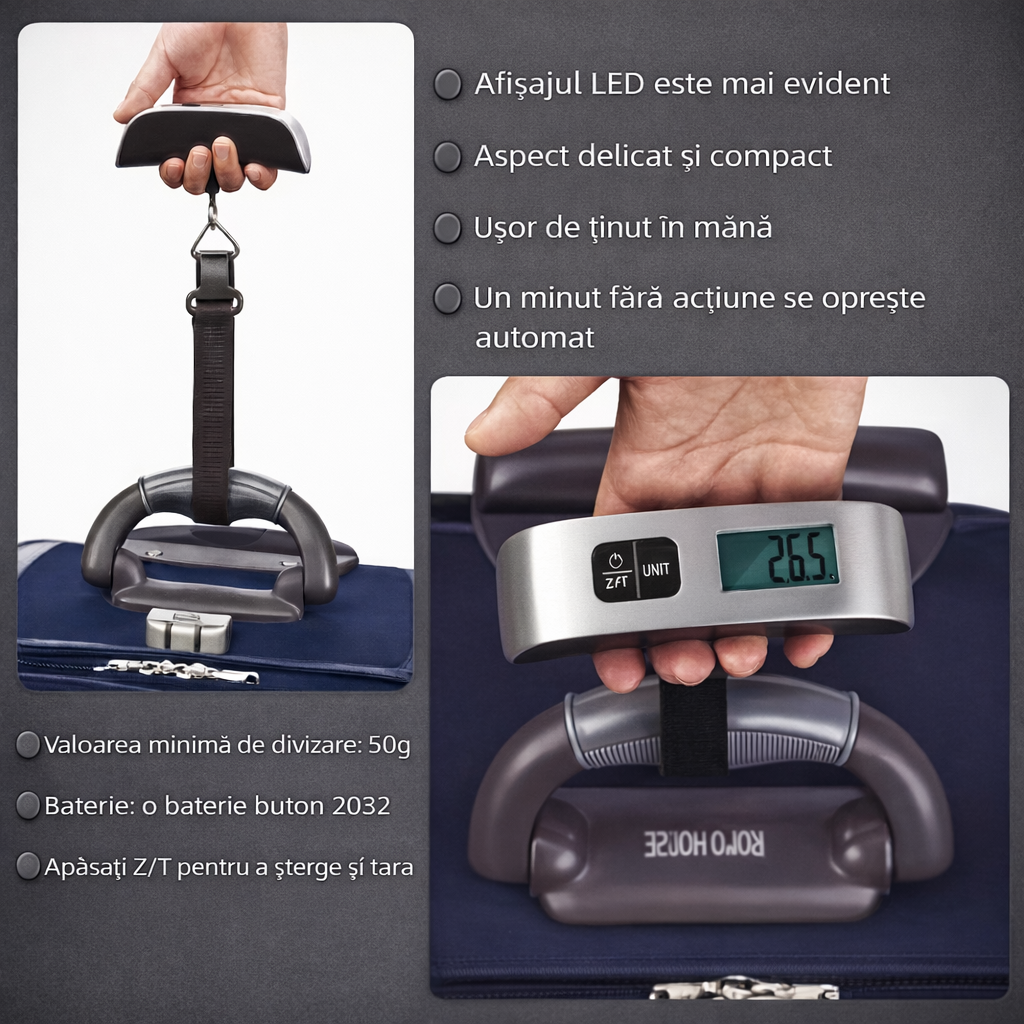 Cântar Digital de Precizie pentru Bagaje