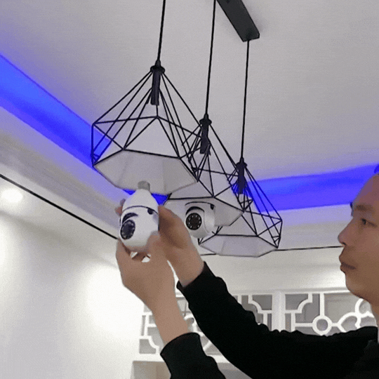Cameră de Securitate Inteligentă cu Vizualizare Panoramică 360°