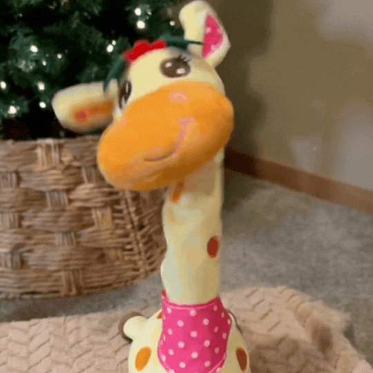 Girafa Dansatoare - Girafă de Pluș Interactivă, Cântă 60 de Cântece, Dansează pe Ritm, Repetă Cuvintele