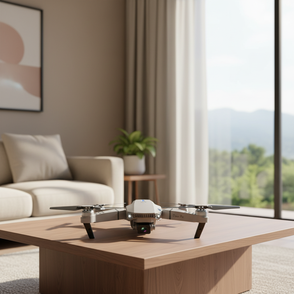 Drona profesională 4K HD Camera duala, WiFi, brate pliabile si transmisie live pe telefon, model E88 Pro, gri