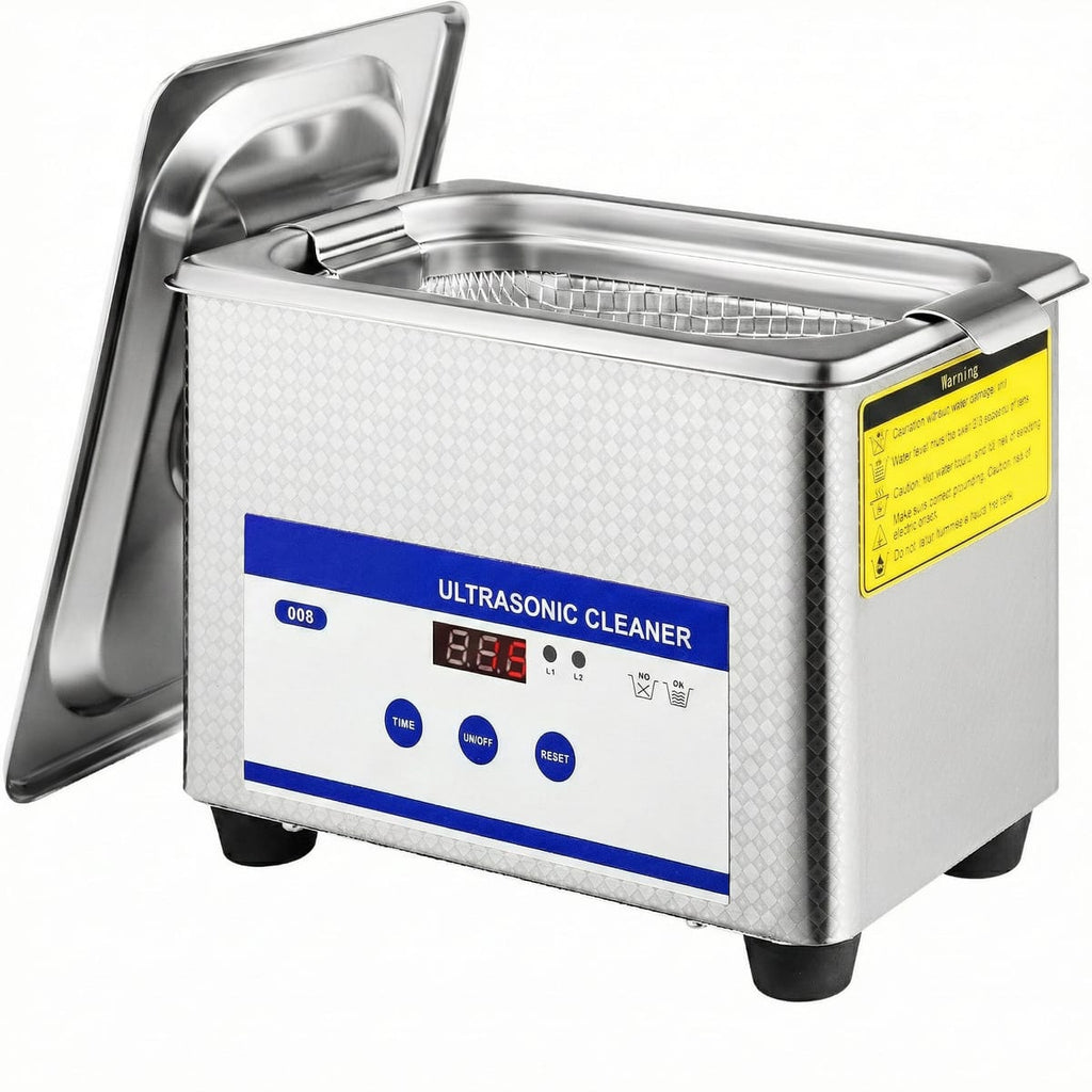 Aparat de Curatare cu Ultrasunete 0.8L, Digital, 35W, Inox - Pentru Bijuterii, Ochelari si Uz Casnic/Comercial