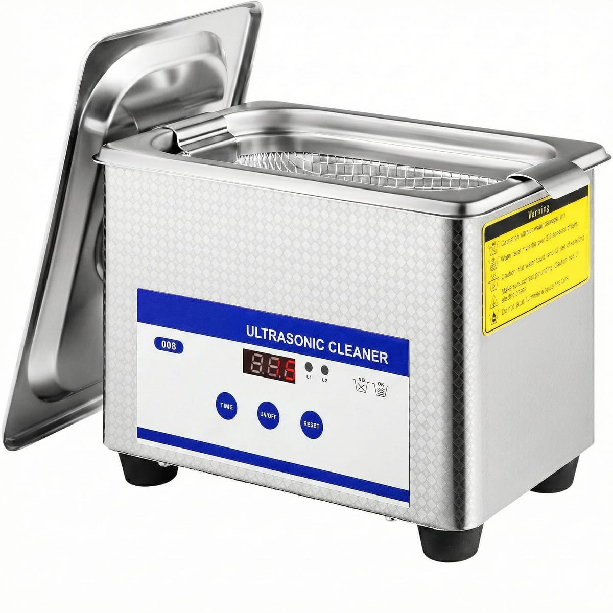 Aparat de Curatare cu Ultrasunete 0.8L, Digital, 35W, Inox - Pentru Bijuterii, Ochelari si Uz Casnic/Comercial