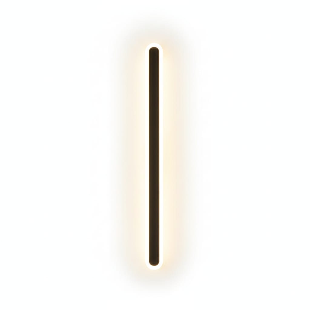 Aplica LED 48W neagra, 60cm, pentru perete, design minimalist, echivalent 300W