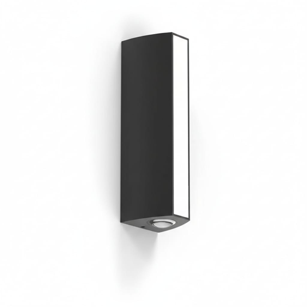 Aplica LED Exterior 8W Neagra - Iluminare Moderna pe 3 Unghiuri, Design Minimalist