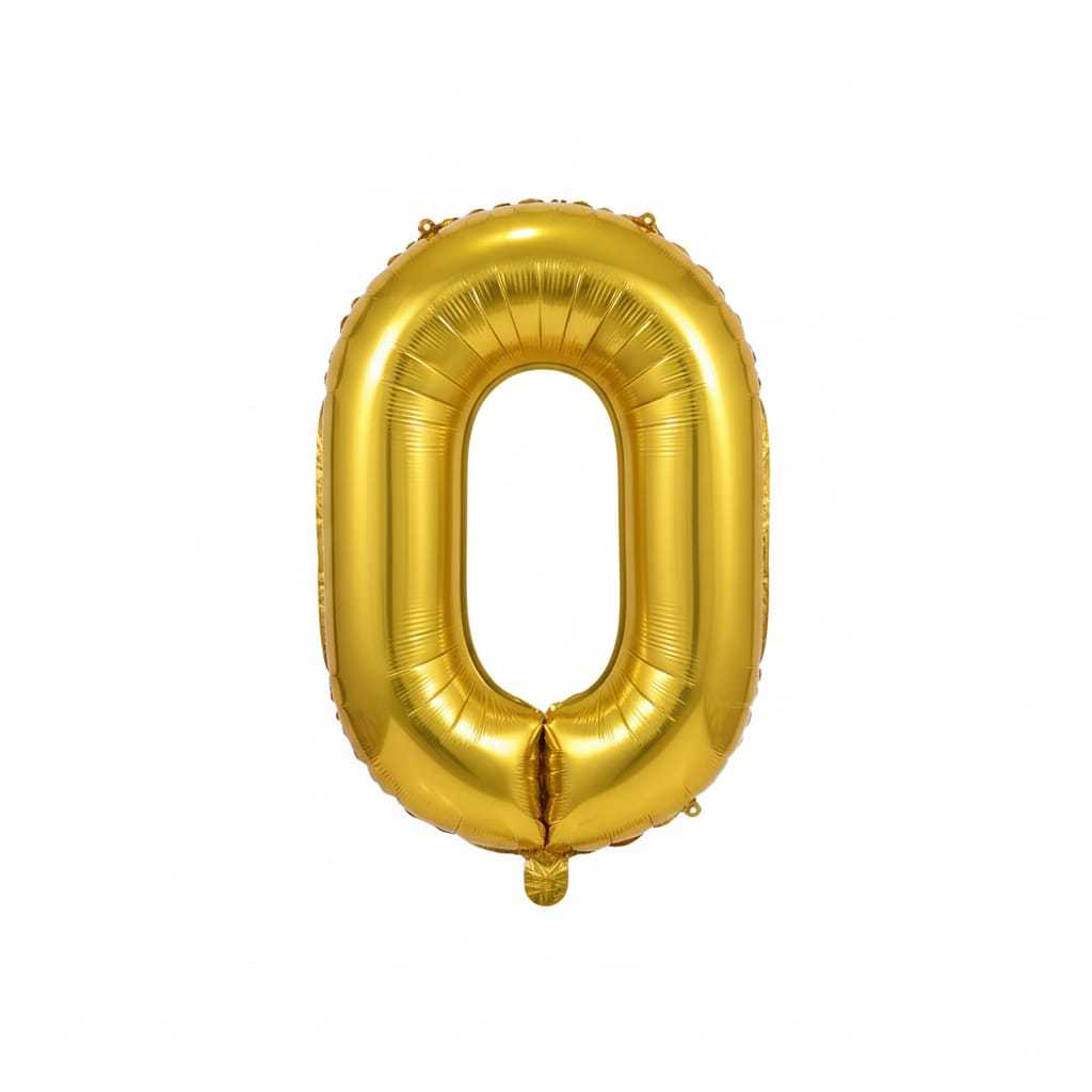 Balon din folie, cifra aniversara 0, 80 cm