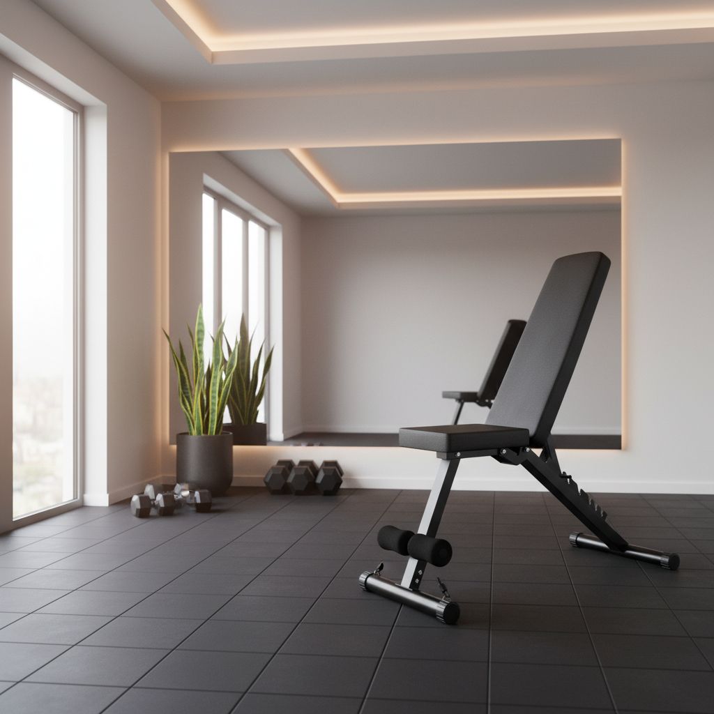 Bancă de Antrenament Multifuncțională Reglabilă 7 Trepte - Negru, Confort Sporit