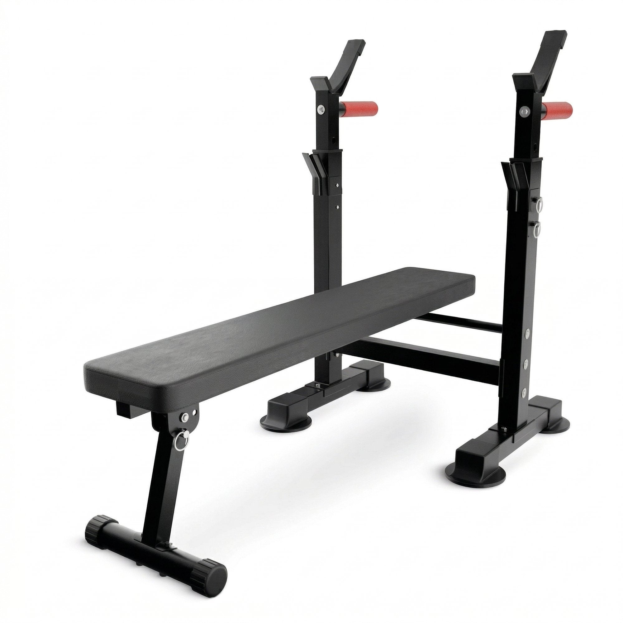 Banca de Haltere Pliabila cu Suport PRO+, Negru, Sarcina Maxima 230kg