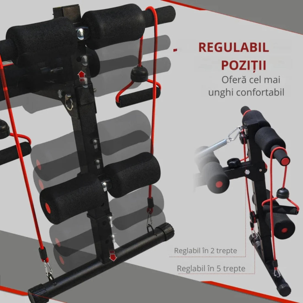 Banca Fitness Multifunctionala si Reglabila – Structura din Otel, 136 cm