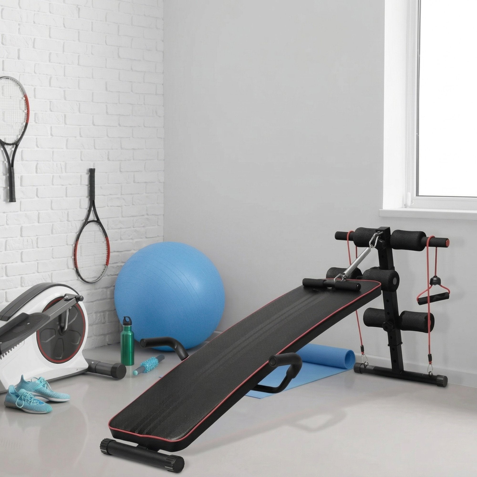 Banca Fitness Multifunctionala si Reglabila – Structura din Otel, 136 cm