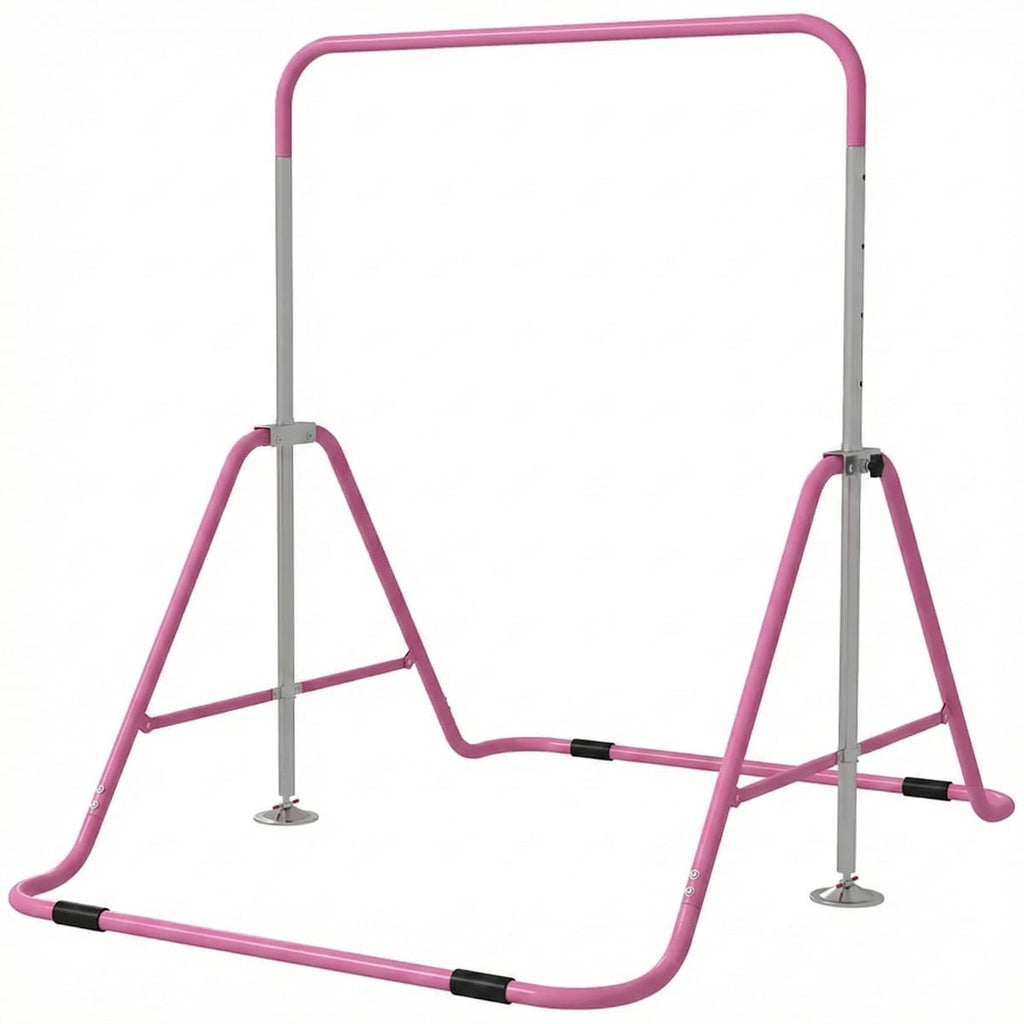 Bara de Tractiuni Pliabila pentru Copii, Inaltime Reglabila, Otel Robust, 148 x 105 x 88 cm