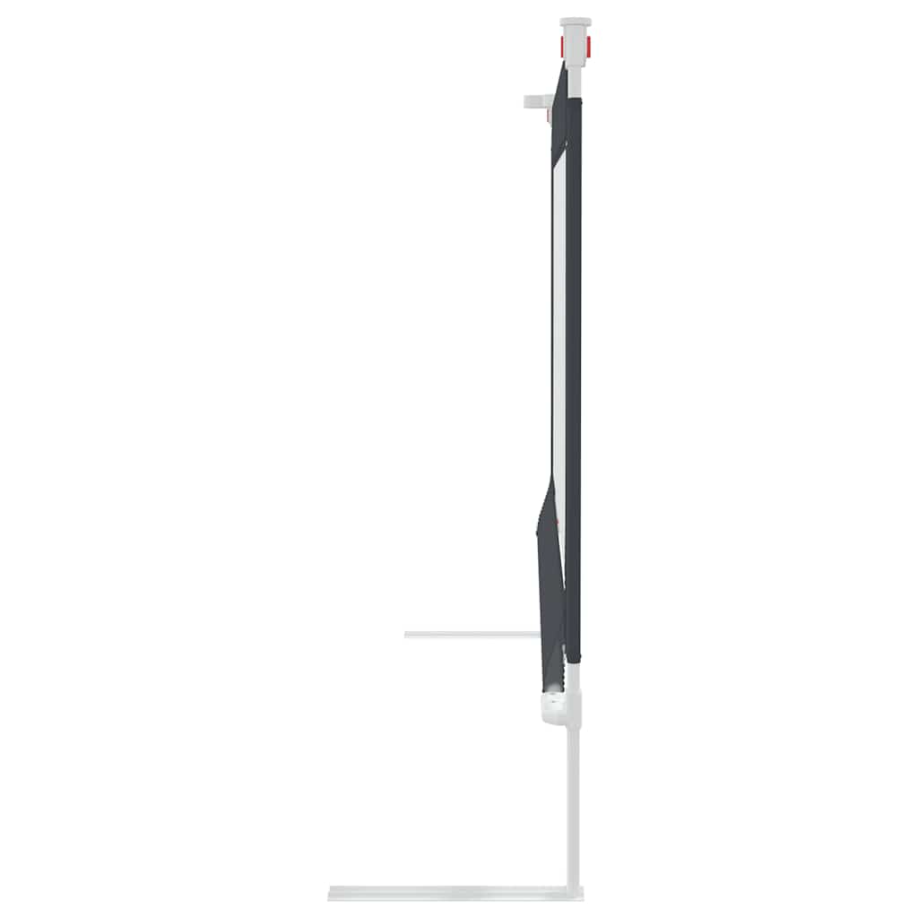 Bariera de Protectie Pat pentru Copii, 200 x 68 cm, Pliabila, Textil, Gri