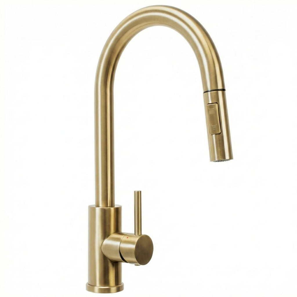 Baterie de bucatarie Gold Brushed – Eleganta contemporana