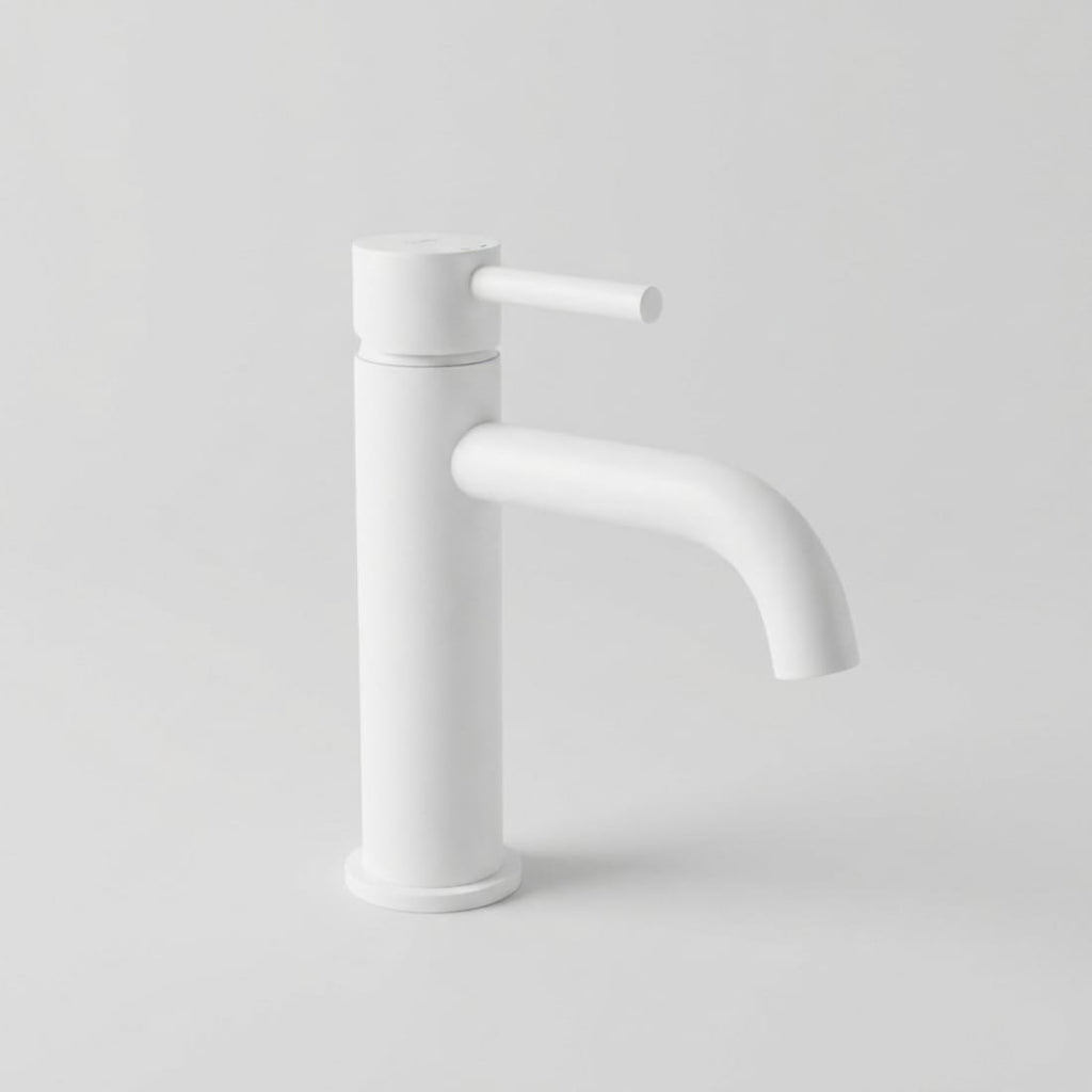 Baterie Lavoar Alb Lucios White Low, Montaj pe Lavoar, Design Modern Compact