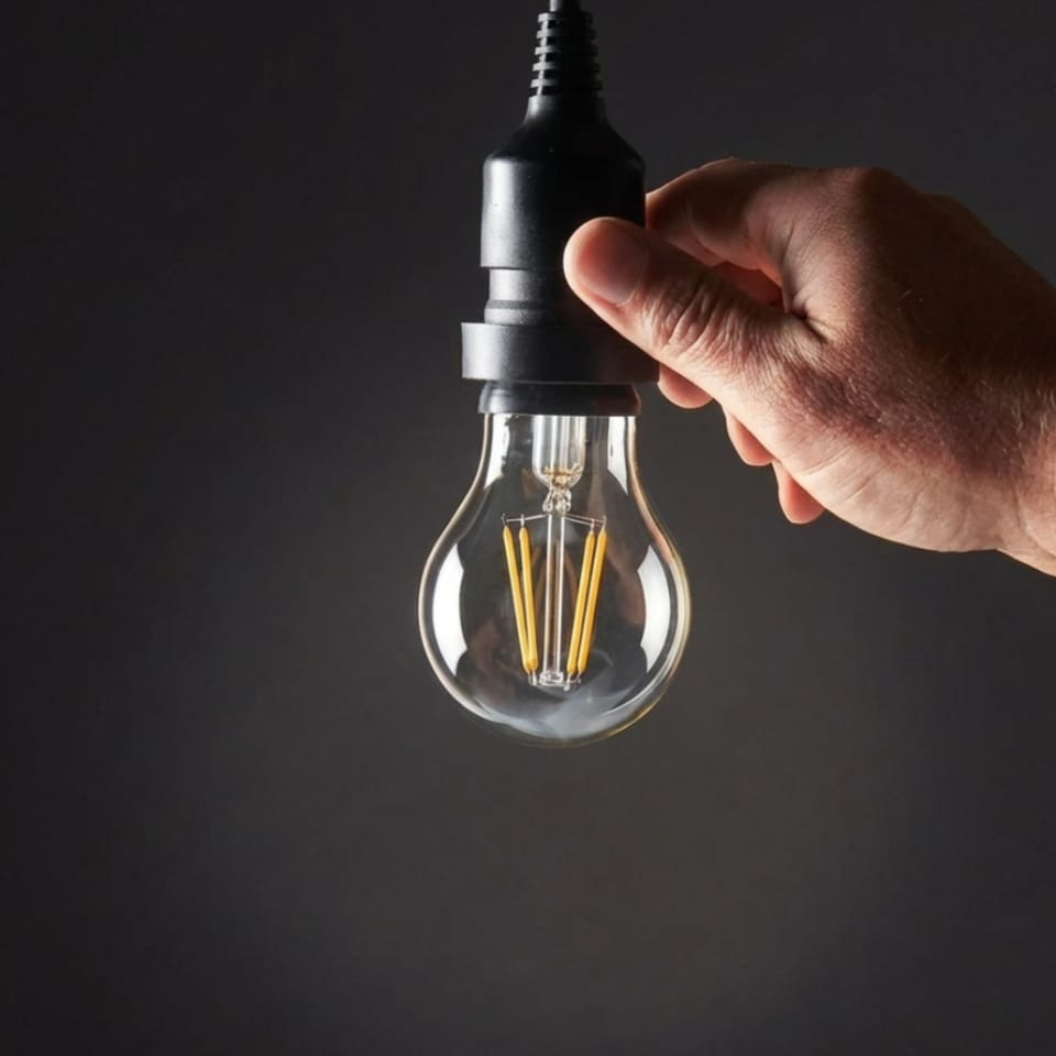 Bec LED Filament A60 E27 8W - Lumina Alb Rece, Stil Vintage