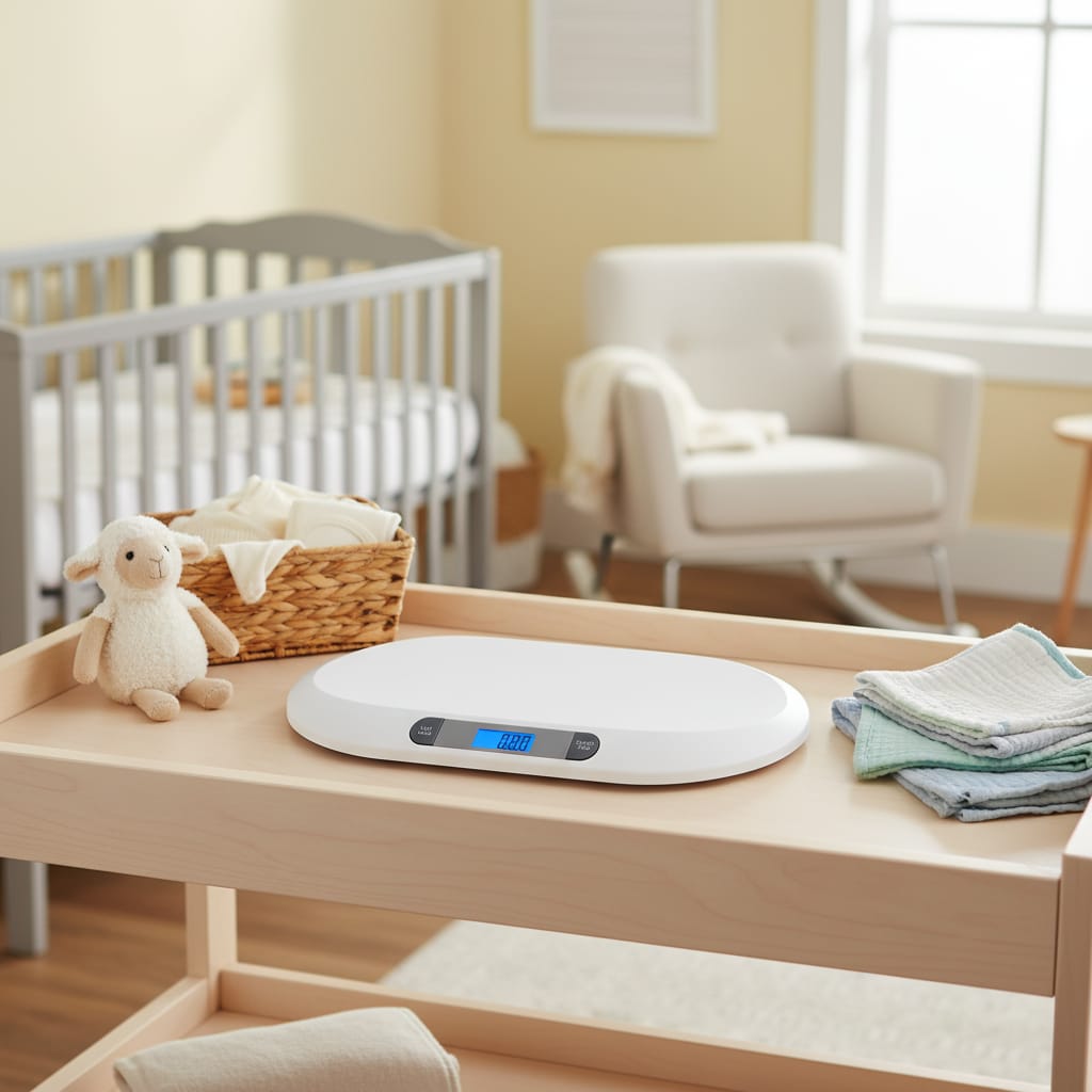 Cantar electronic bebeluși LCD, Eco Friendly, picioare anti-alunecare, max 20 kg