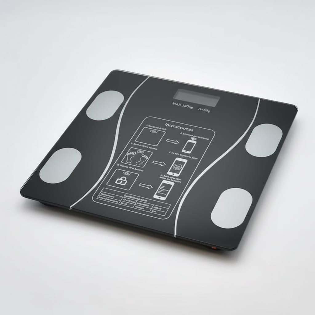 Cantar smart cu app, IMC/grasime/musculara, 180 kg