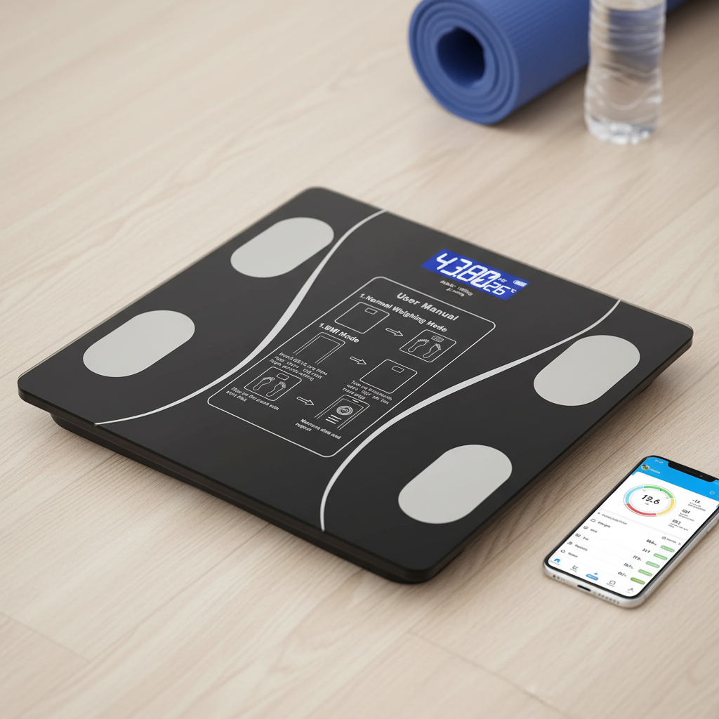 Cantar smart cu app, IMC/grasime/musculara, 180 kg