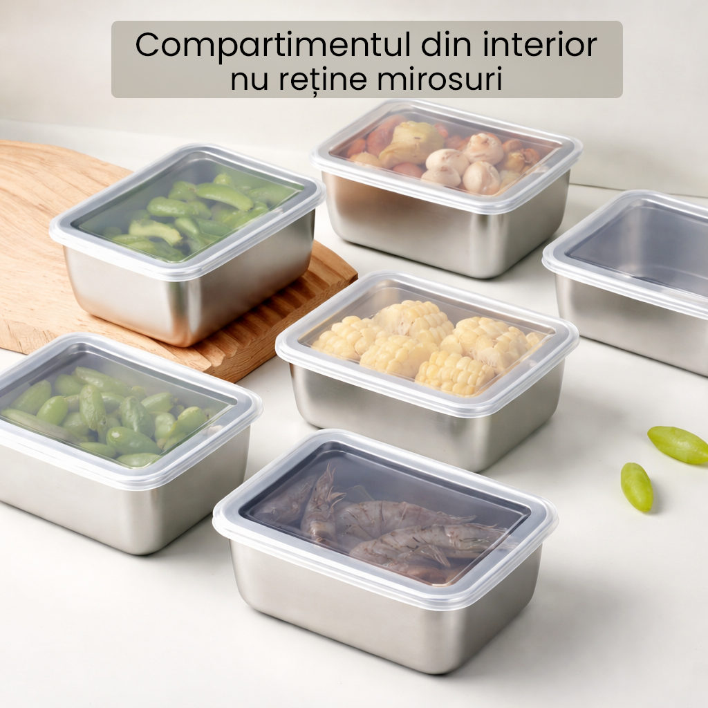 Set 6 Caserole din Inox
