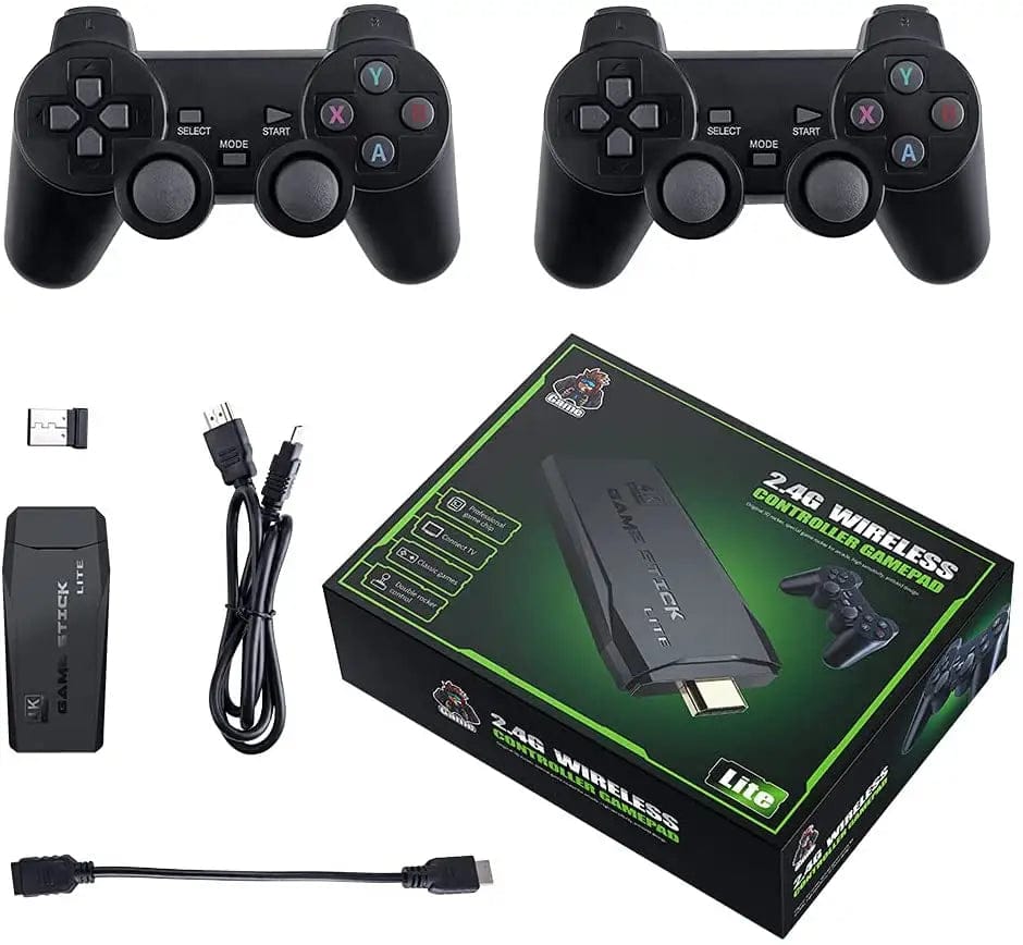 Consola jocuri retro Full HD, cu 2 controllere wireless 2,4G si iesire HDMI