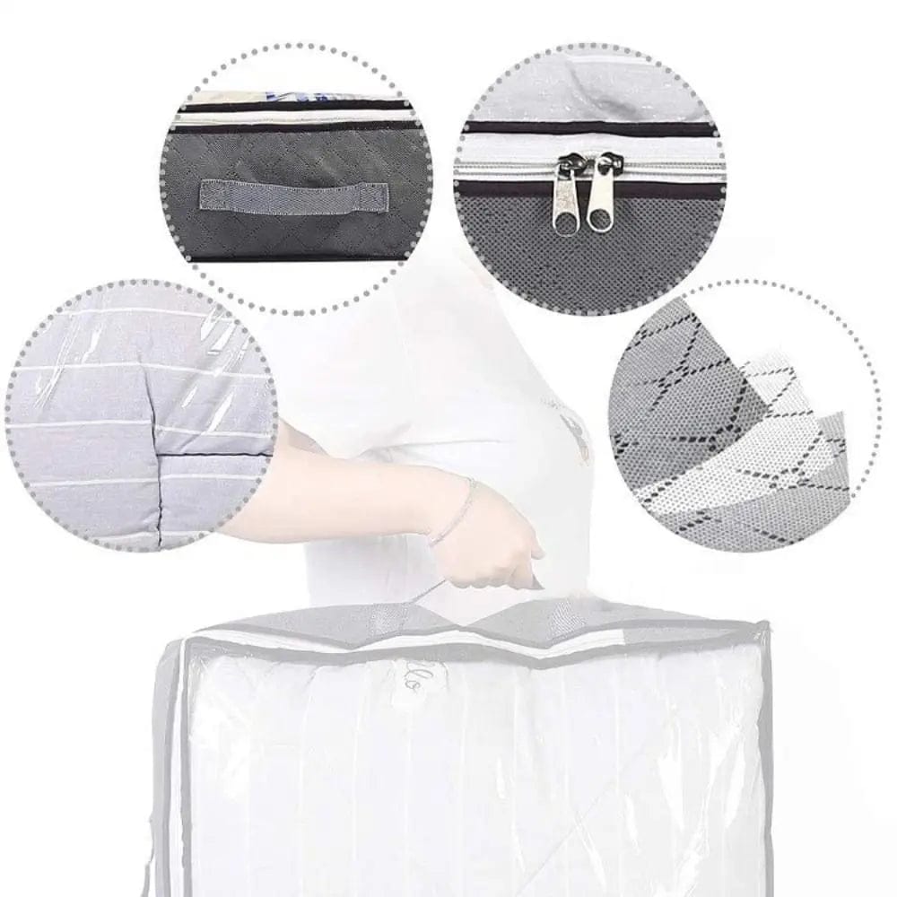 Cutie de depozitare pliabila pentru haine, 100 x 50 cm, protectie anti-praf si organizare sub pat