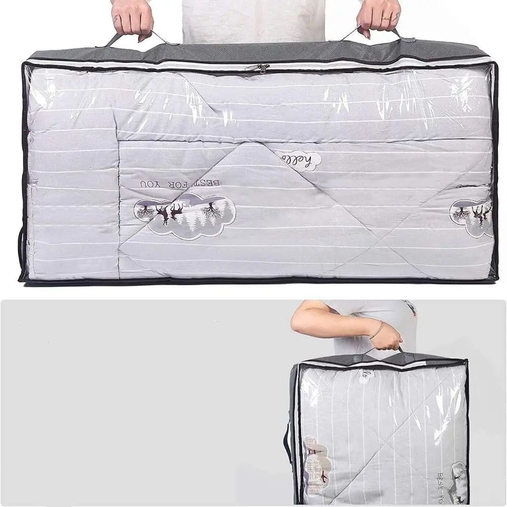 Cutie de depozitare pliabila pentru haine, 100 x 50 cm, protectie anti-praf si organizare sub pat