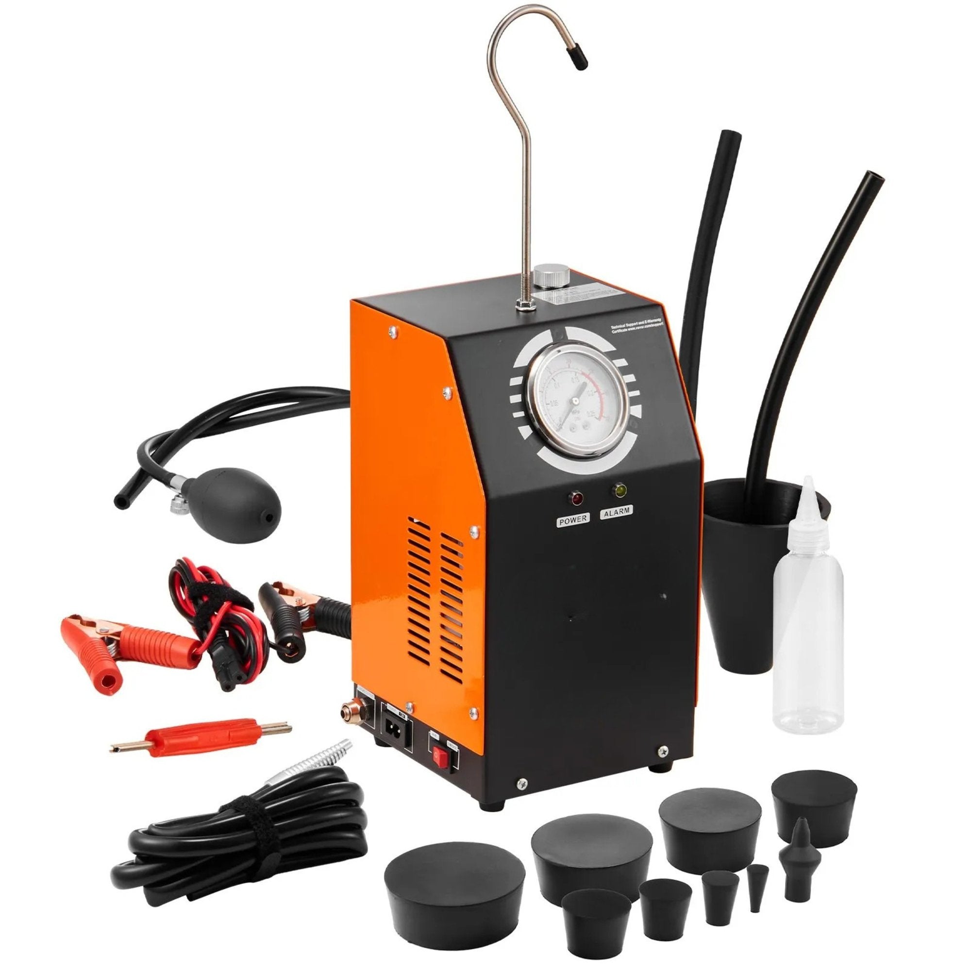 Detector de Scurgeri cu Fum pentru Automobile – Pompa de Aer Integrata, Manometru Digital, 12V