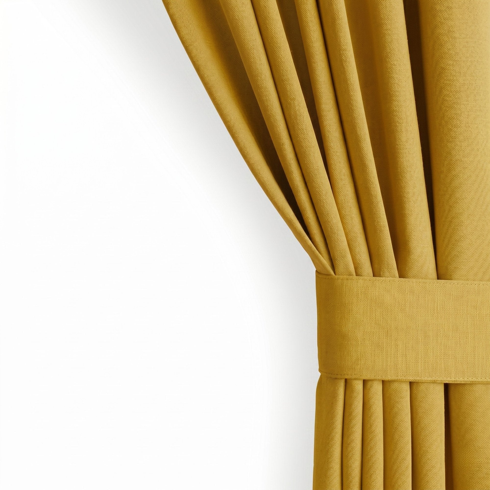 Draperie Blackout cu inele Galben Muștar 140x244 cm – Opacitate 90%