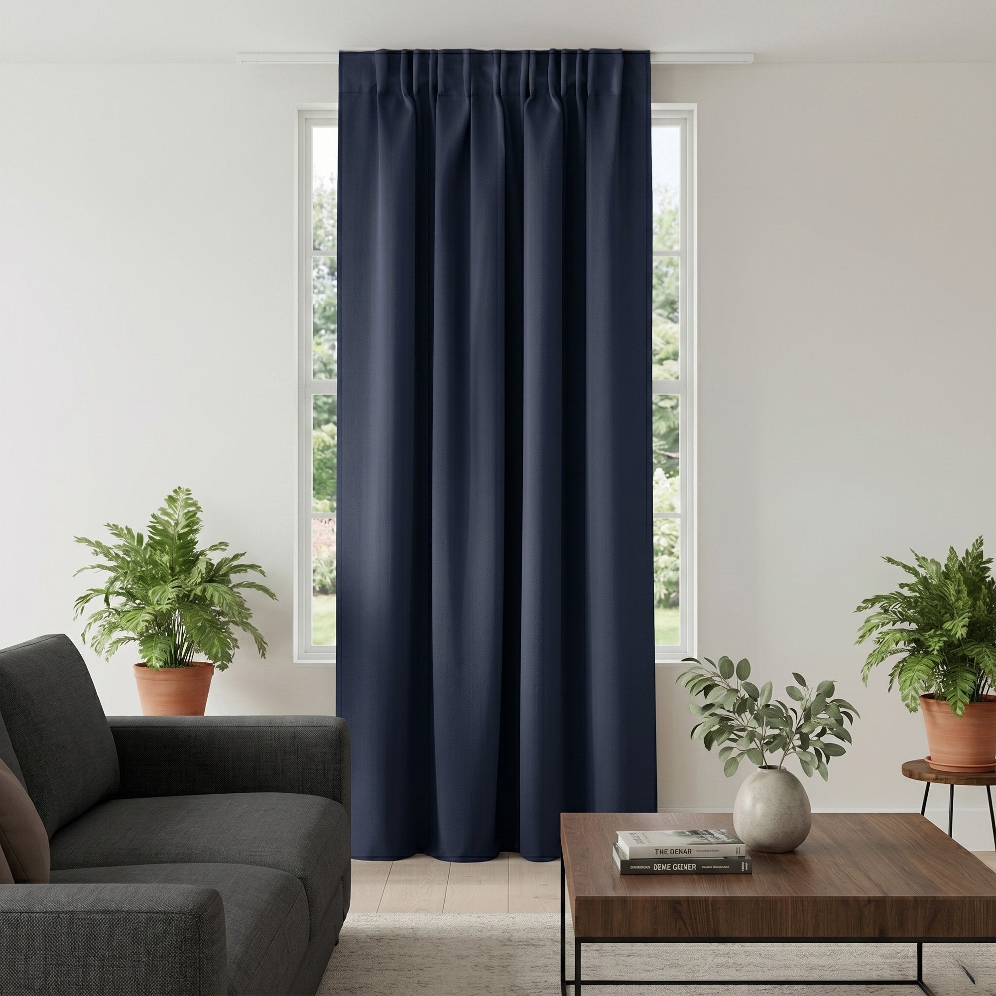 Draperie Blackout cu rejansa Albastru Indigo 140x262 cm – Opacitate 90%