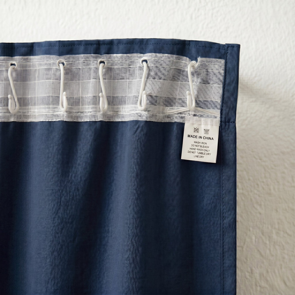 Draperie Blackout cu rejansa Albastru Indigo 140x262 cm – Opacitate 90%