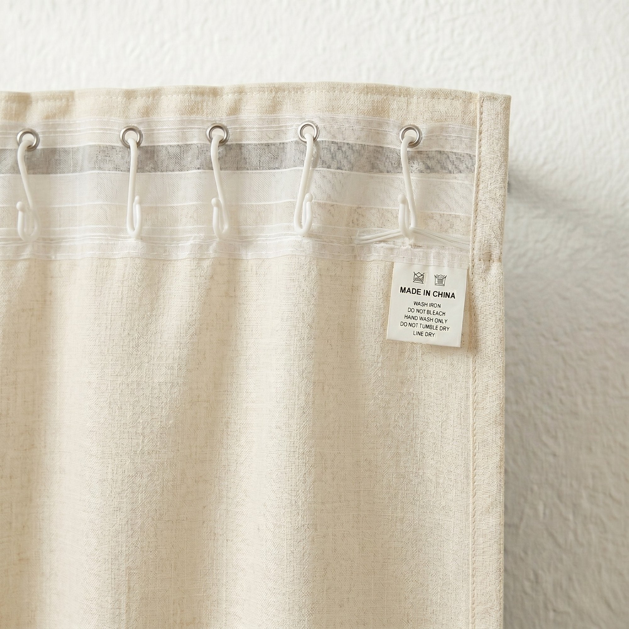 Draperie Blackout cu rejansa Crem 140x244 cm – Opacitate 90%