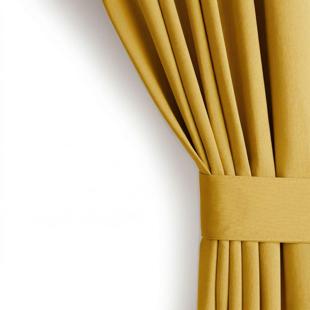 Draperie Blackout cu rejansa Galben Mustar 140x244 cm – Opacitate 90%