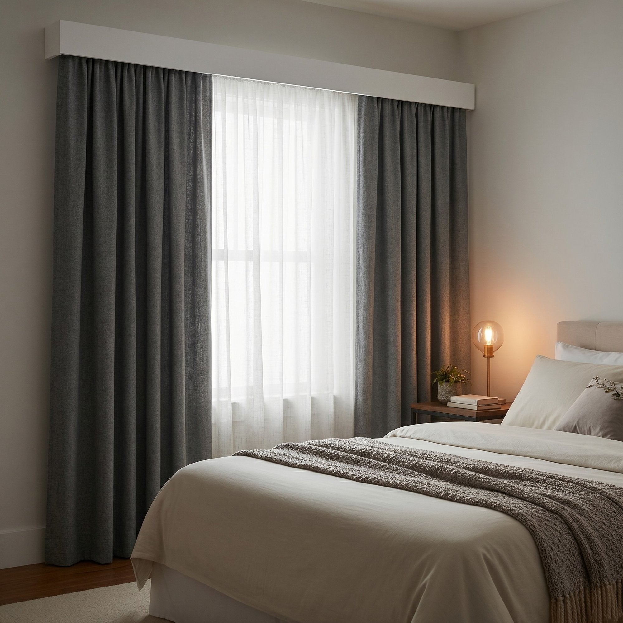 Draperie Blackout cu rejansa Gri 140x244 cm – Opacitate 90%