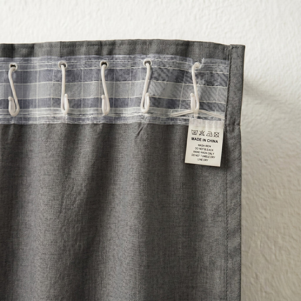 Draperie Blackout cu rejansa Gri 140x244 cm – Opacitate 90%