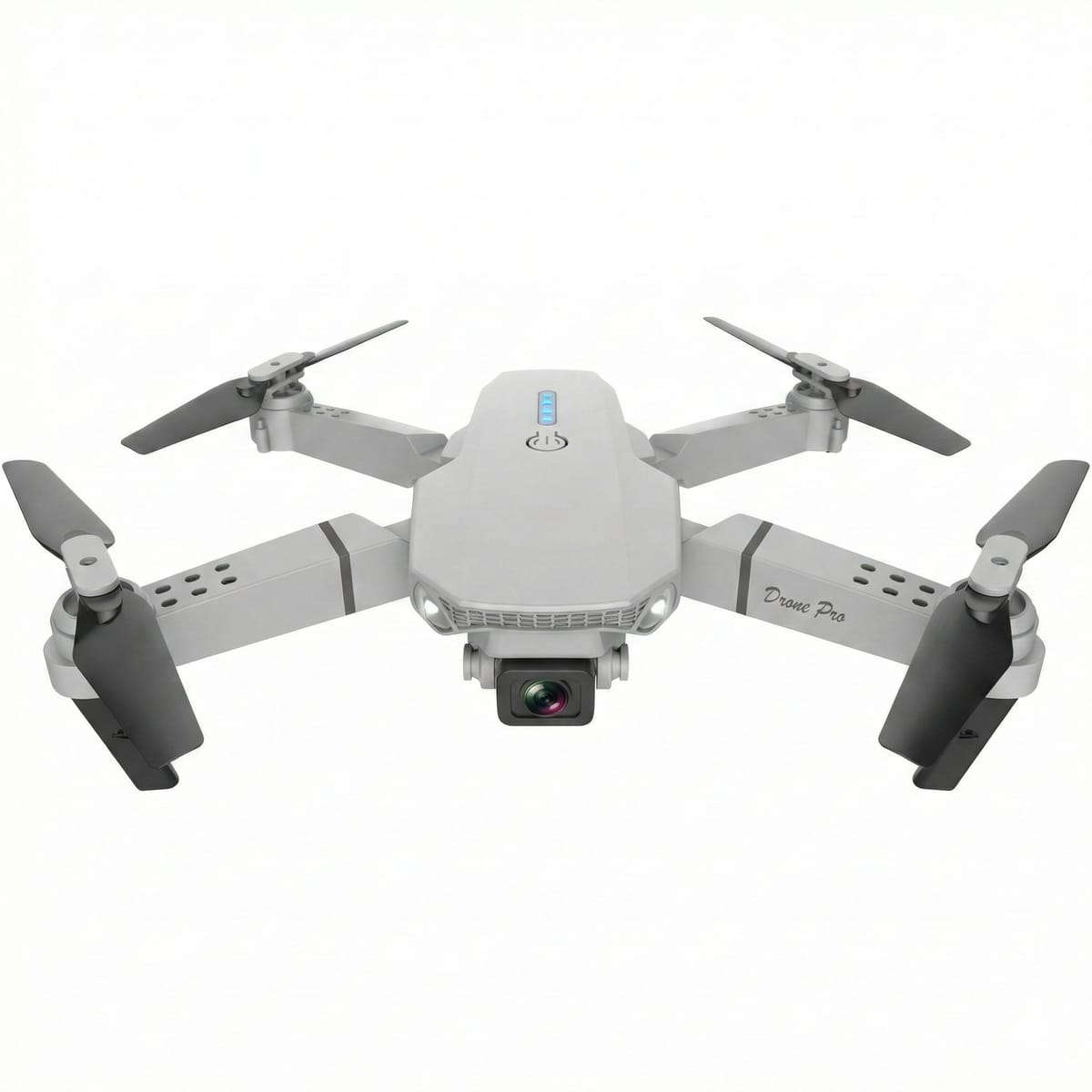 Drona profesională 4K HD Camera duala, WiFi, brate pliabile si transmisie live pe telefon, model E88 Pro, gri