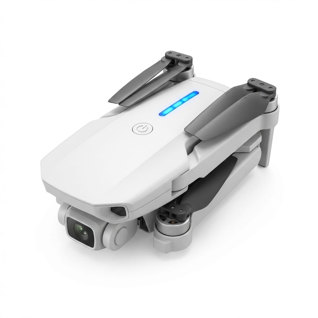 Drona profesională 4K HD Camera duala, WiFi, brate pliabile si transmisie live pe telefon, model E88 Pro, gri