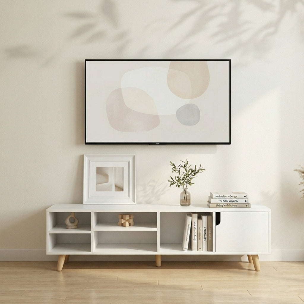 Dulap TV, depozitare multifunctional, 120 x 30 x 38 cm, alb