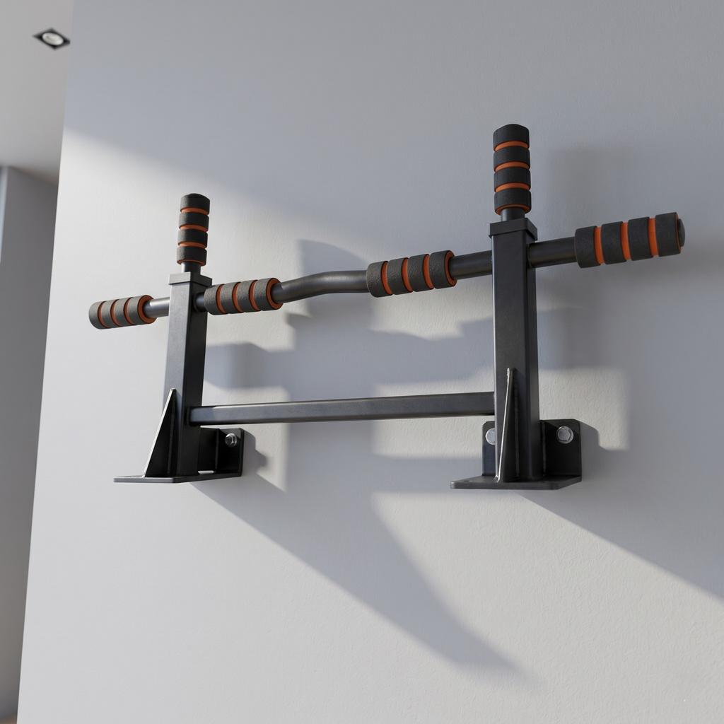 Bara pentru Tractiuni cu Fixare pe Perete, Otel Ranforsat, Capacitate 120 kg, Fitness si Calisthenics