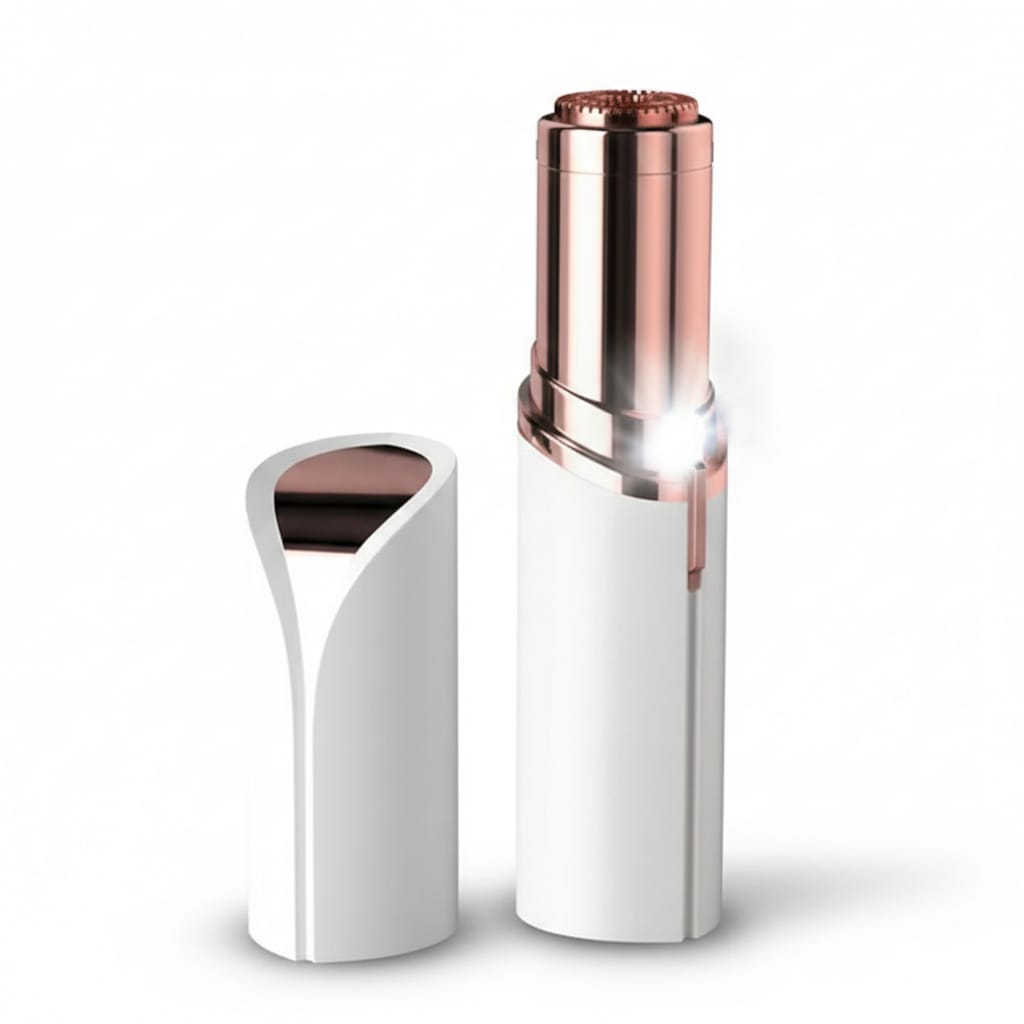 Epilator Facial Flawless pentru Femei, Portabil, Functionare cu Baterie