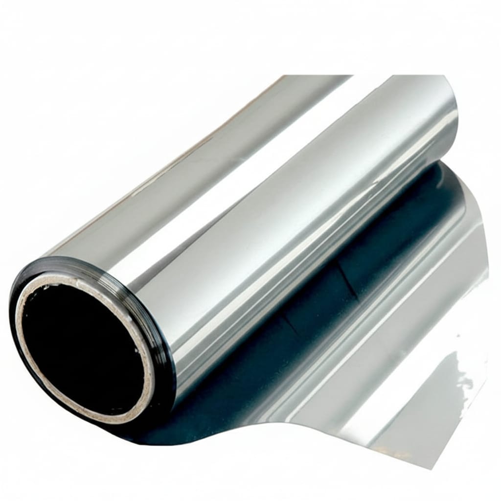 Folie geam anti-UV 99%, efect oglinda zi, 60×300, argintiu