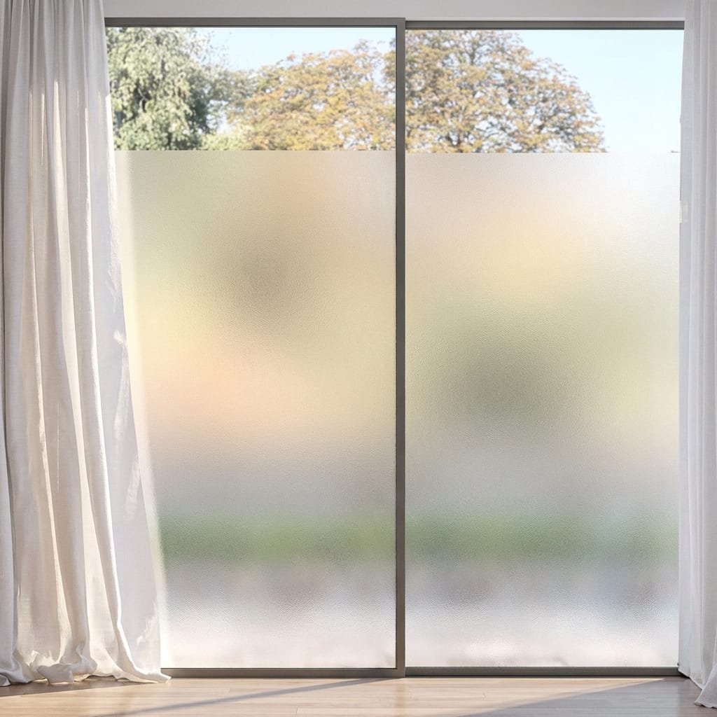 Folie mata pentru geam, tip sablare, protectie vizuala si intimitate, 60x300cm