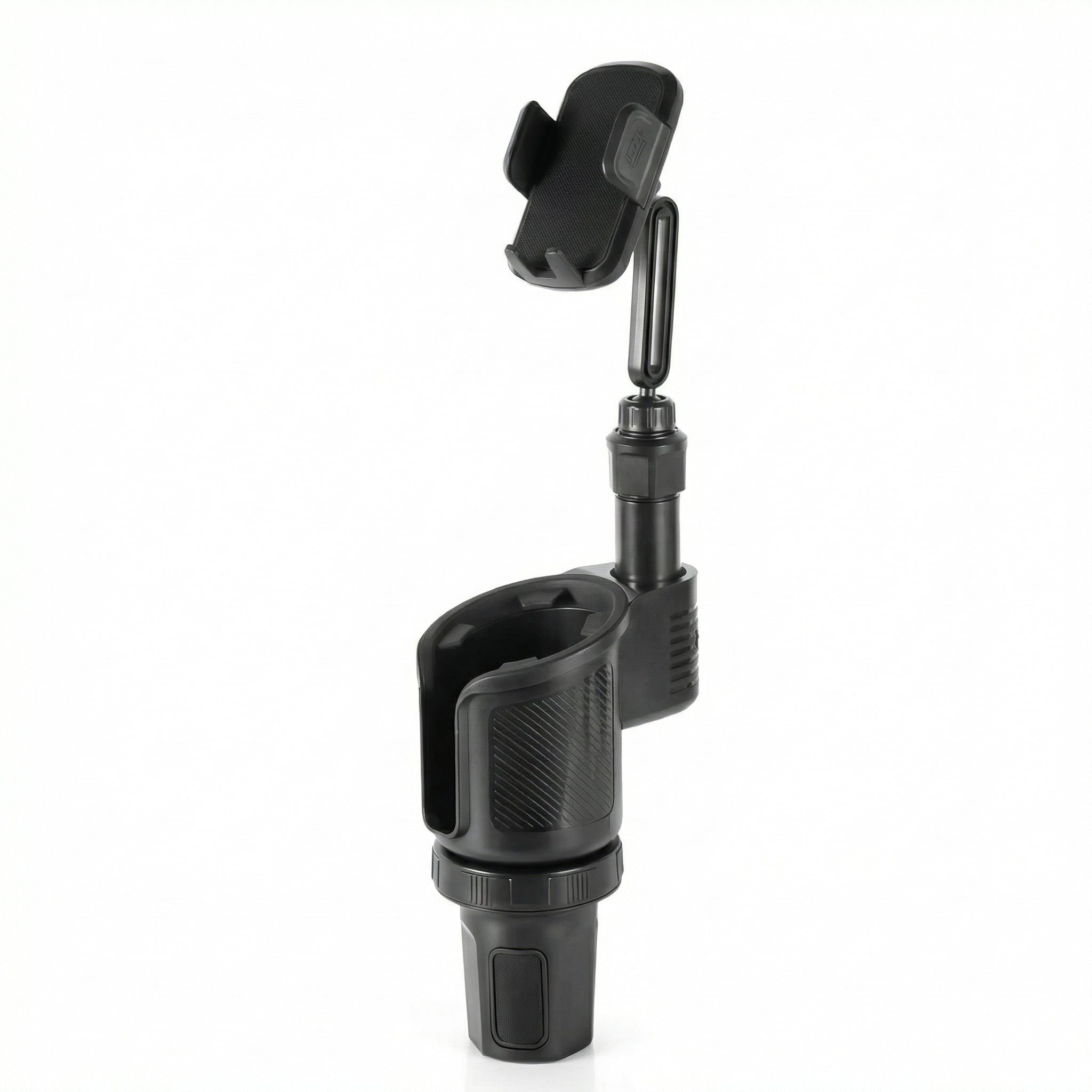 Suport Auto pentru Telefon cu Extensie pentru Suportul de Pahar – Rotire 360°, Multifuncțional