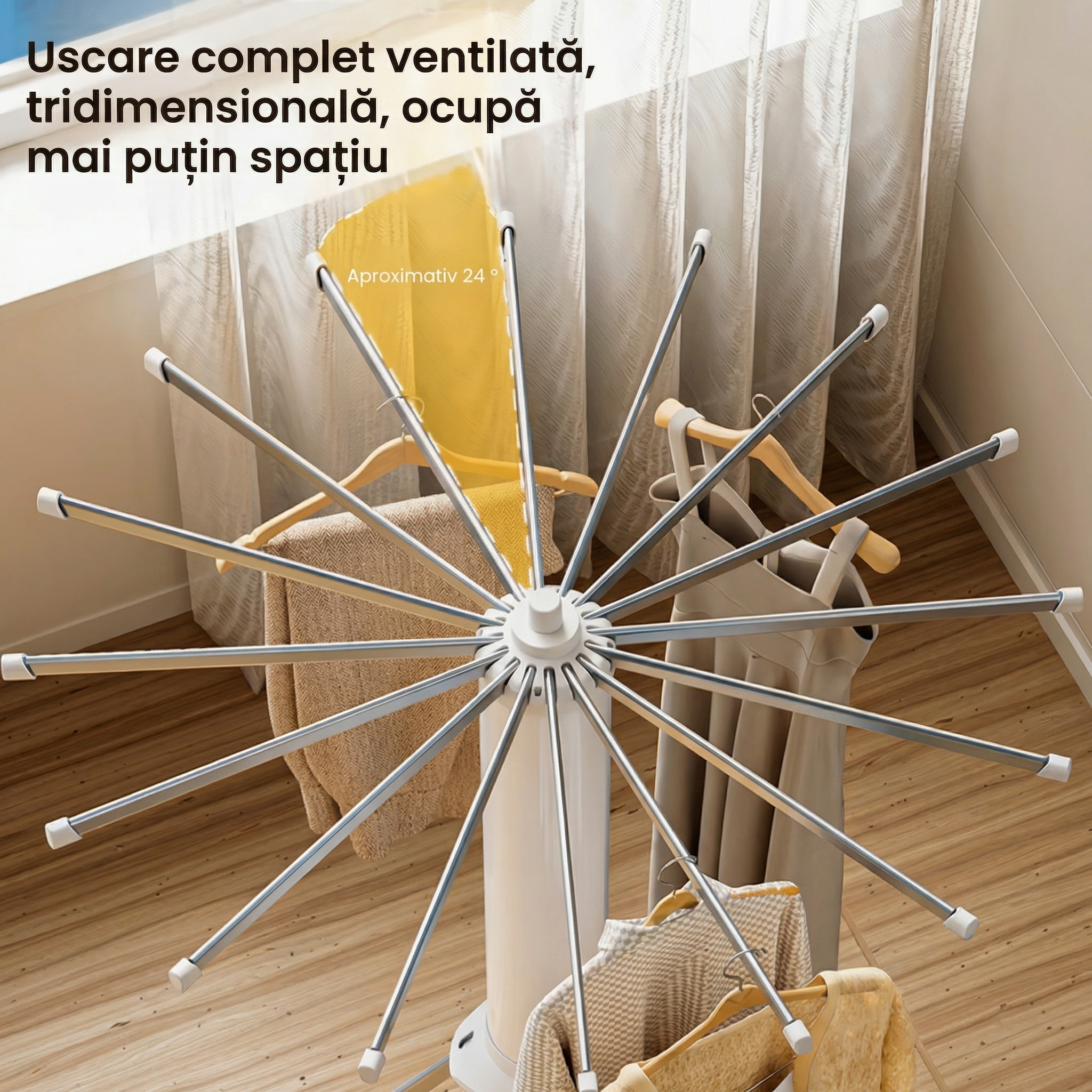 Uscător Pliabil 360° pentru Haine