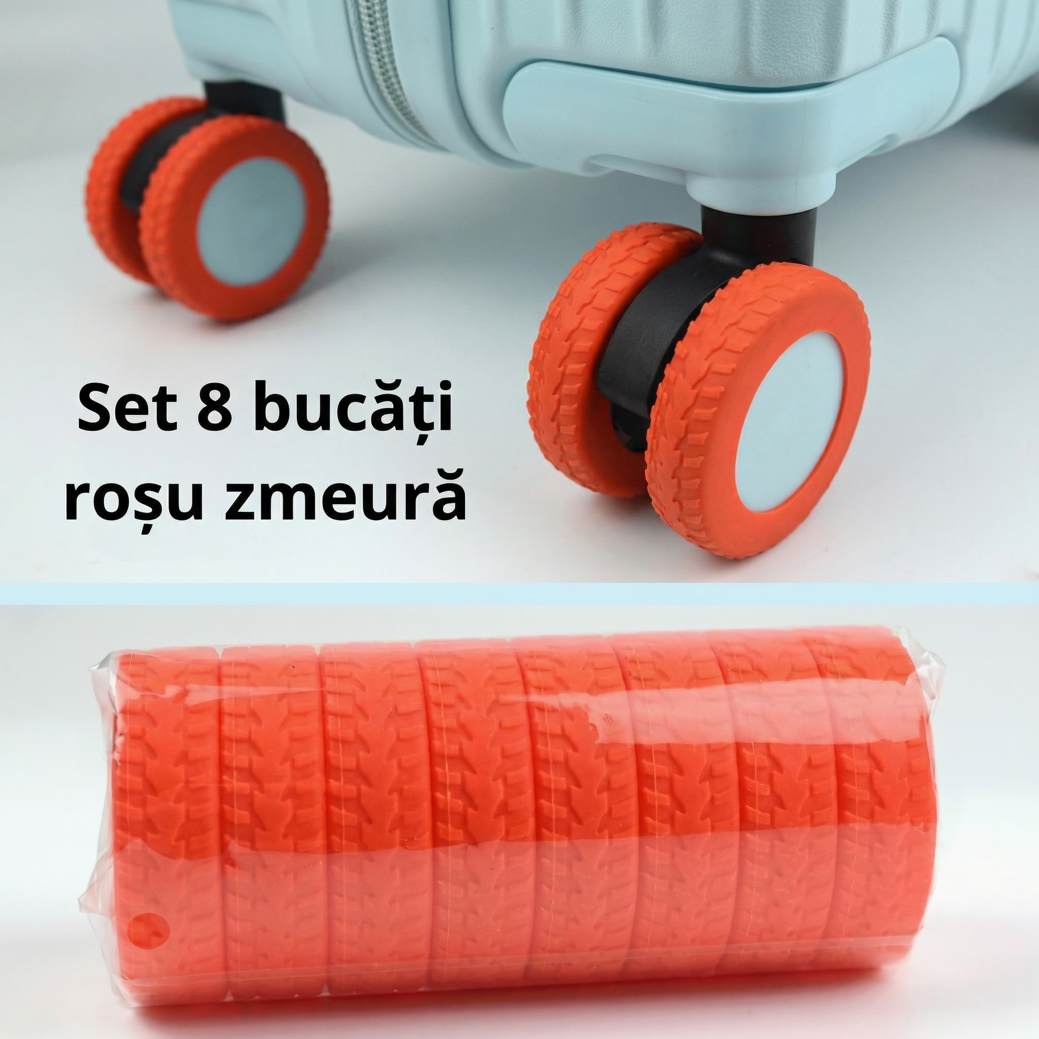 Set 8 Protecții pentru Roți de Valiză cu Absorbție de Șoc