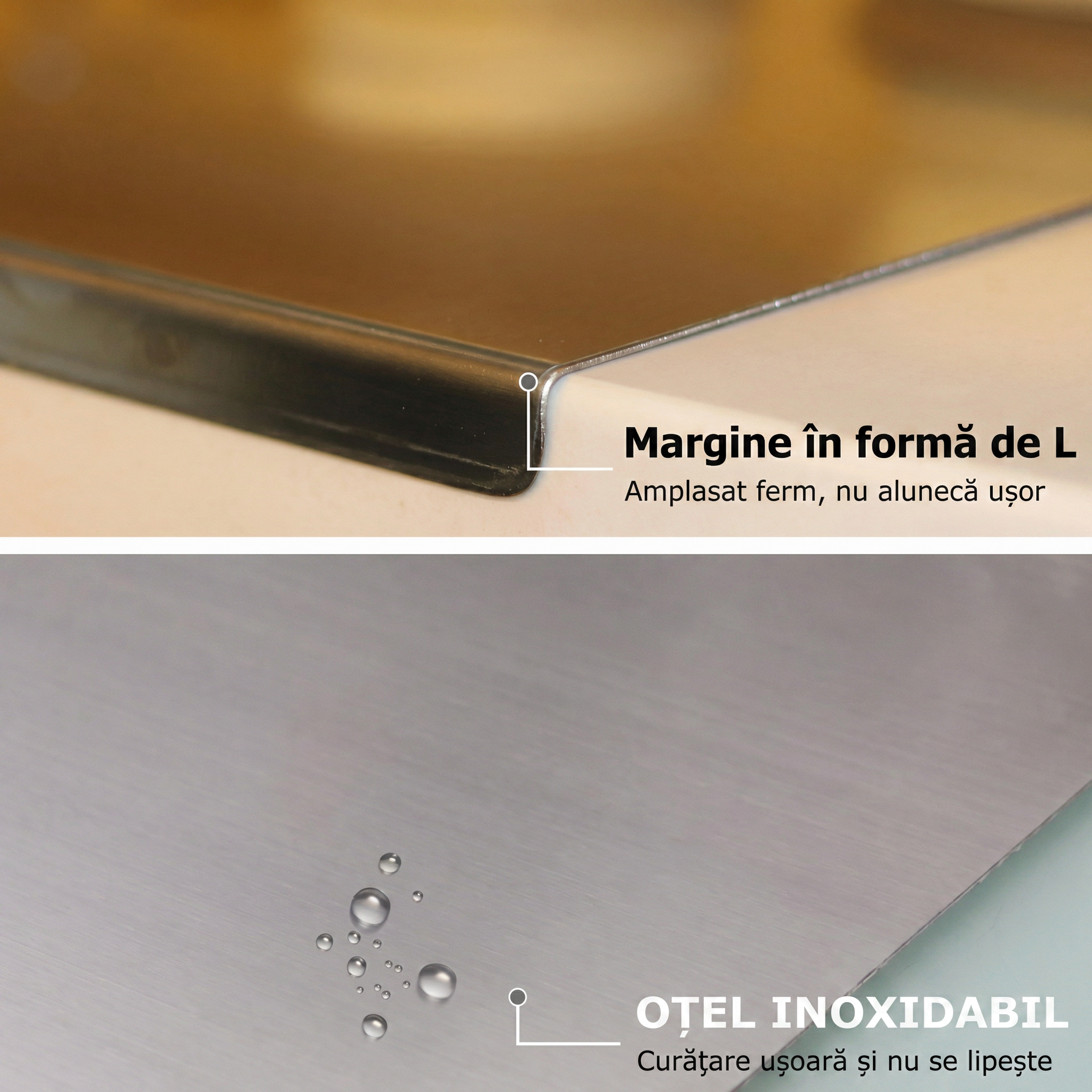Tocător de Bucătărie din Oțel Inoxidabil