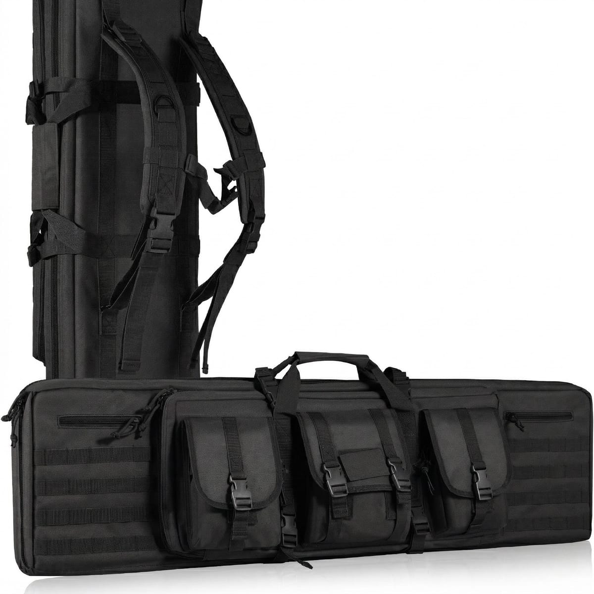 Geanta Dubla cu suport pentru arma/pusca  – 106 cm, Protectie EVA si Sistem Molle